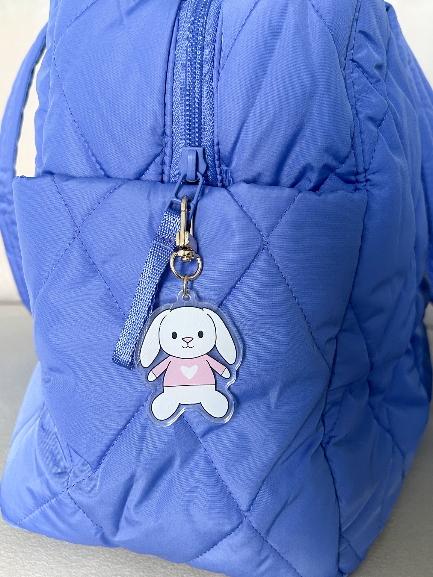 Pink Bunny Bag Charm
