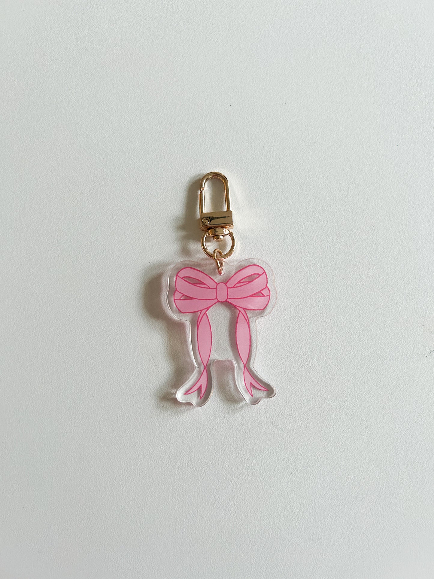 Pink Bow Bag Charm