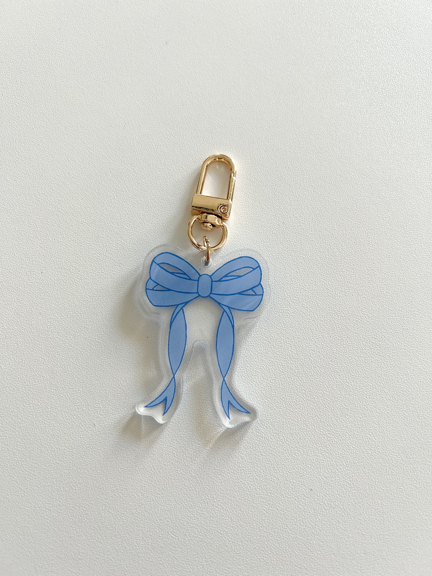 Blue Bow Keychain