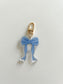 Blue Bow Keychain