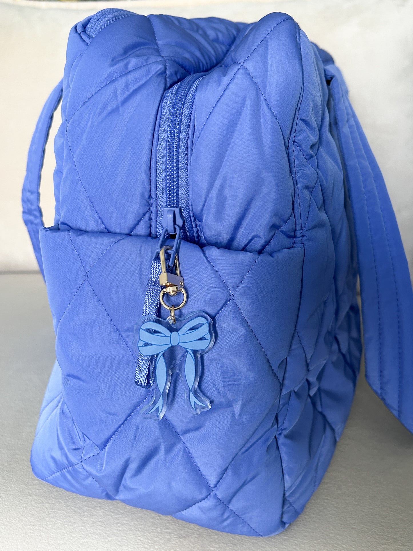 Blue Bow Keychain