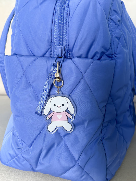 Pink Bunny Bag Charm