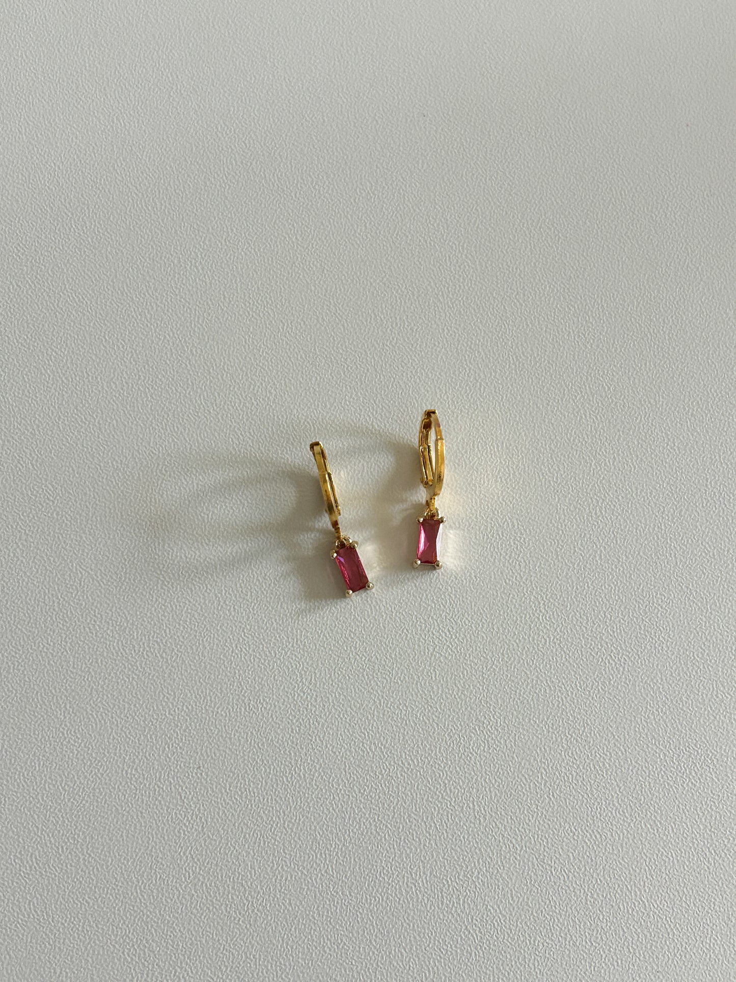 Rosé Huggie Earrings