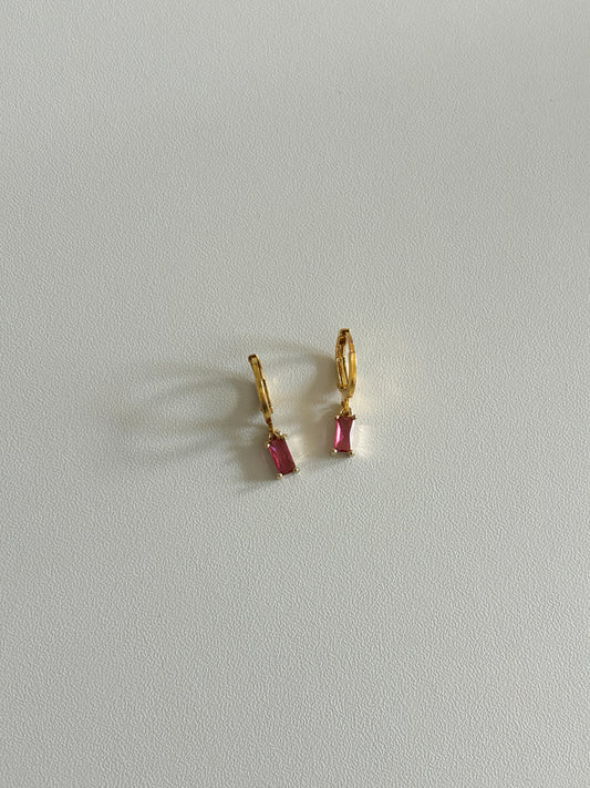 Rosé Huggie Earrings