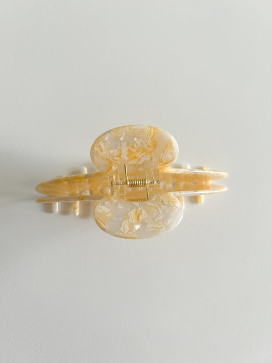 Positano Cream Claw Clip