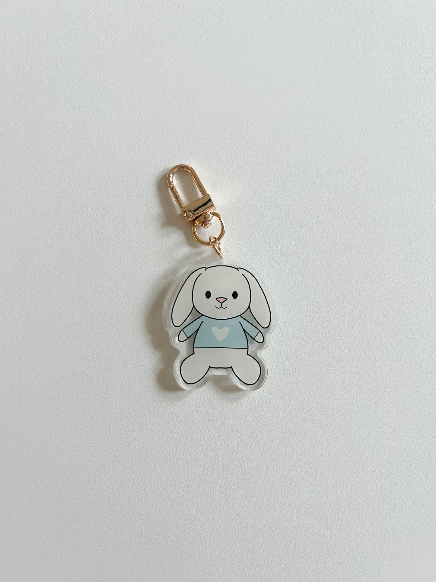 Blue Bunny Bag Charm