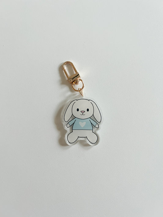 Blue Bunny Bag Charm