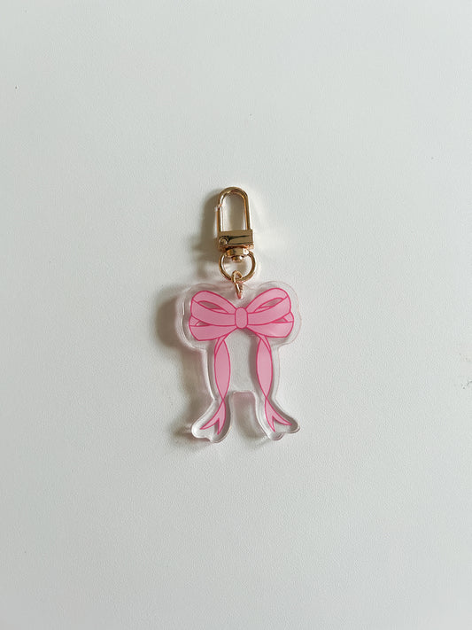 Pink Bow Bag Charm