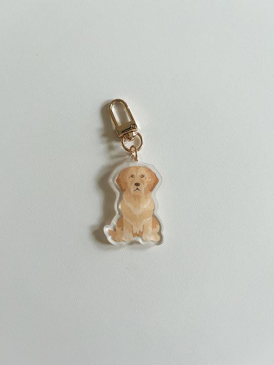 Golden Retriever Bag Charm
